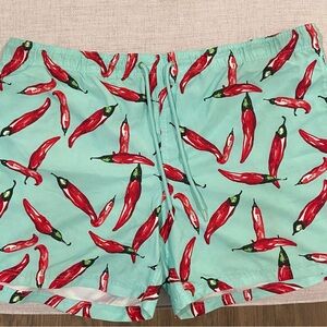 George Red and Aqua Swim Shorts